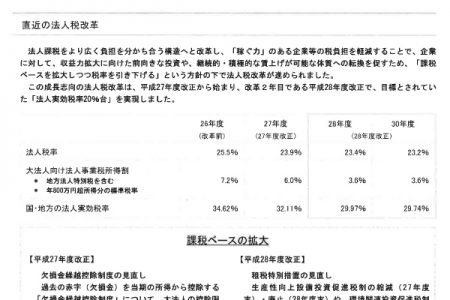 「所得の大きい企業」「稼ぐ力のある企業」に手厚い減税